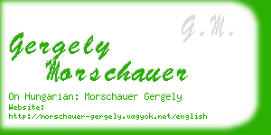 gergely morschauer business card